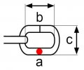 Řetěz ozdobný ražený kruhový drát