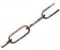 Řetěz ozdobný ražený čtvercový drát - 2,0mm galvanicky pozinkovaná černá ocel