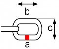 Řetěz ozdobný ražený čtvercový drát - 2,8mm galvanicky pozinkovaná černá ocel