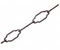 Řetěz ozdobný hladký čtvercový drát