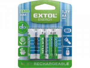 Nabíjecí baterie Extol 4ks HR6 (AA, tužka)