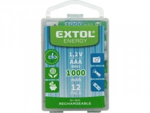 Nabíjecí baterie Extol 12ks HR03 (AAA, mikrotužka)