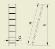Alve Eurostyl jednoduchý opěrný hliníkový žebřík - 1x10 příček 284cm Eurostyl 7110