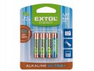 Baterie Extol alkalické LR03 (AAA, mikrotužka) - 4ks