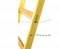 Dvojitý dřevěný žebřík - štafle Exklusive - 4 příčky