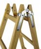 Dvojitý dřevěný žebřík - štafle Exklusive - 8 příček