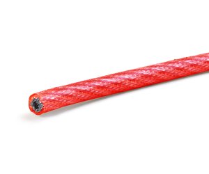 Lano ocelové v PVC červené