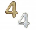 Číslice domovní logoprint samolepicí - "5" stříbrná 37mm C37