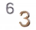 Číslice domovní logoprint samolepicí - "7" stříbrná 53mm C53