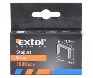 Spony 1000ks 11,3x0,52x0,7mm extra tvrdé Extol Premium