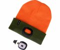 Čepice s čelovkou Extol Light - oboustranná oranžová/khaki