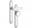 Rostex Siesta štítové dveřní kování - klika - knoflík pro klíč 72mm Cr Nerez