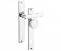 Rostex 804 štítové dveřní kování - klika-knoflík pro klíč 72mm Bílá