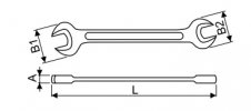 Klíč plochý stranový DIN 895 Tona/Expert - 8x9